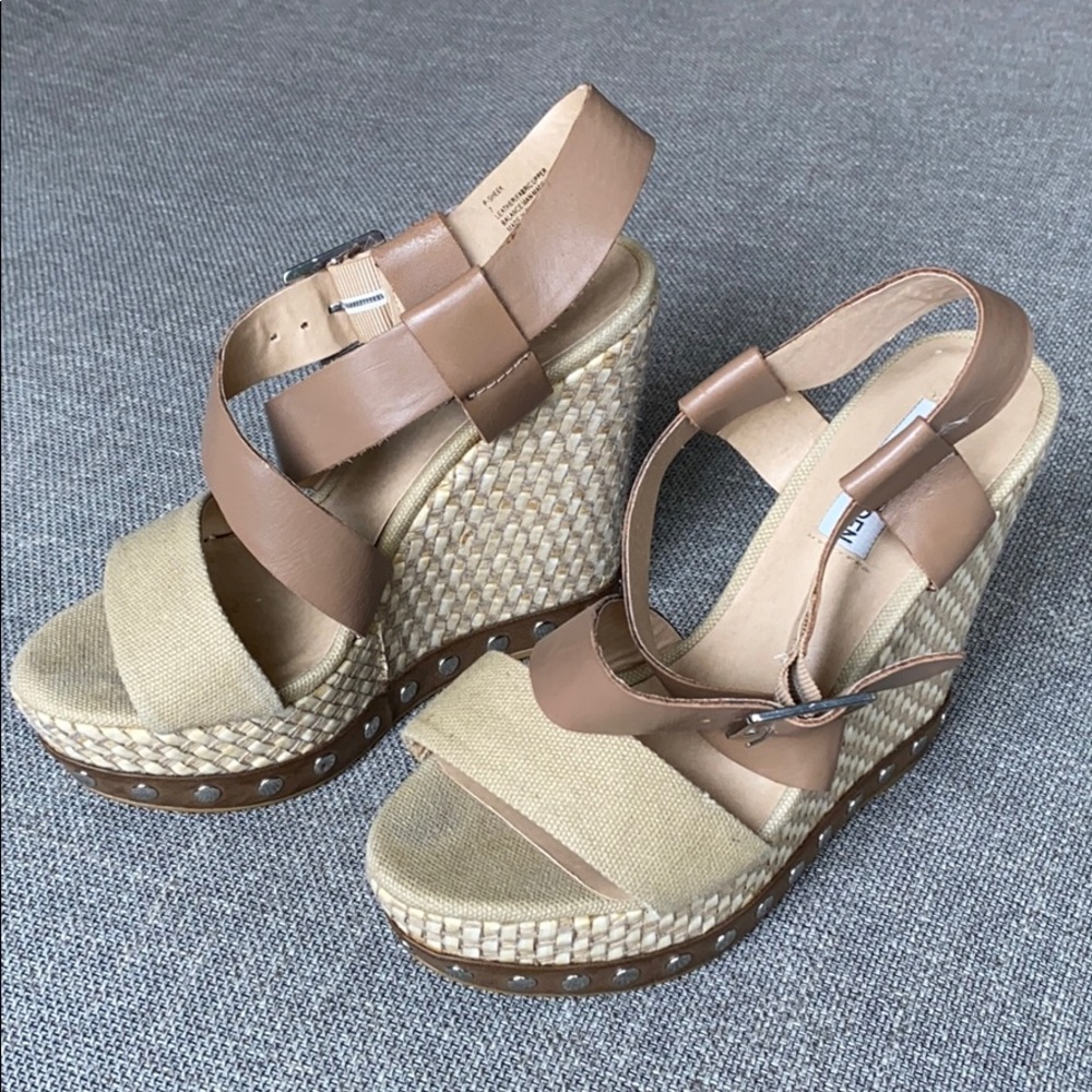 Steve Madden Wedges Natural/tan Size 7